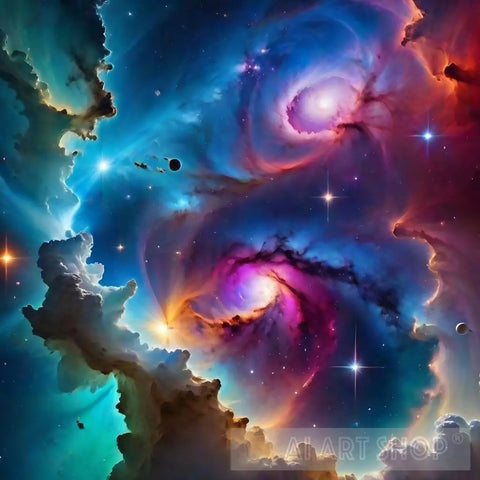 Cosmic Tapestry Nature Ai Art