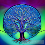 Cosmic Tree Blue Nature Ai Art