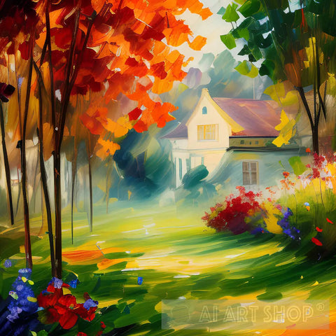 Country Garden In The Autumn 3 Nature Ai Art