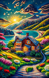 Country House On The Seaside In Spring Landscape Ai Art