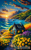 Country House On The Seaside In Spring Landscape Ai Art