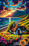 Country House On The Seaside In Spring Landscape Ai Art