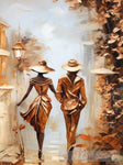 Couple Walking In The Park Ai Painting