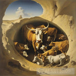 Cow Den Surrealism Ai Art