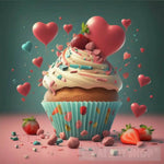 Create Graphic Design Love Cupcake Illustration Ai Artwork