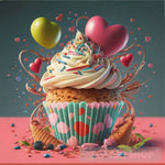 Create Graphic Design Love Cupcake Illustration Ai Artwork