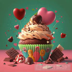 Create Graphic Design Love Cupcake Illustration Ai Artwork