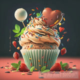 Create Graphic Design Love Cupcake Illustration Ai Artwork