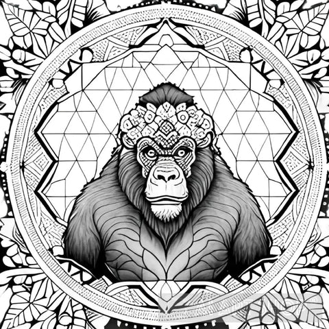 Crowned Majesty With A Mountain Gorilla Animal Ai Art