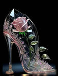 ’Crystal Rose: A Distinctive Shoe With Rosy Embellishments And Elegant Design.’ Portrait Ai Art