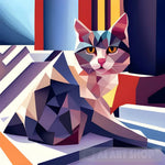 Cubist The Cat Animal Ai Art