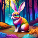 Cute Animal Sitting Rabbit In The Forest Ai Art