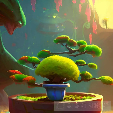 Cute Bonsai Tree Ai Artwork