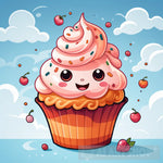 Cute Ice Cream Cup Ai Painting