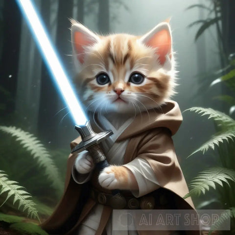 Cute Jedi Dog Ai Artwork