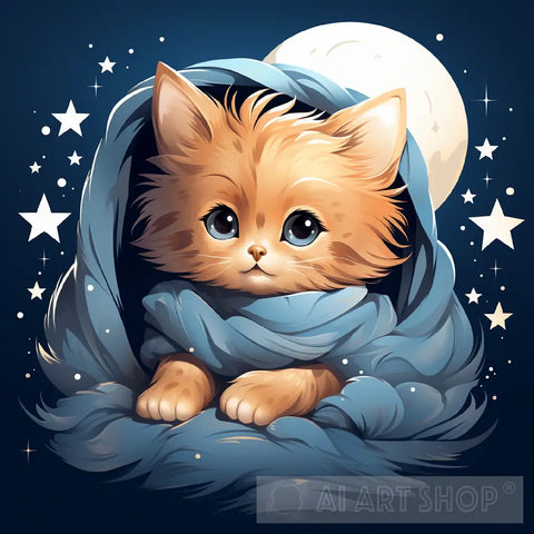 Cute Kitten Animal Ai Art