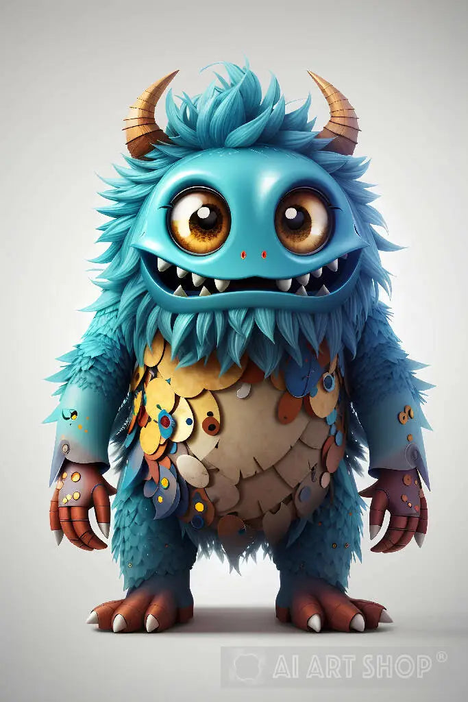cute monster isolated on a transparent background