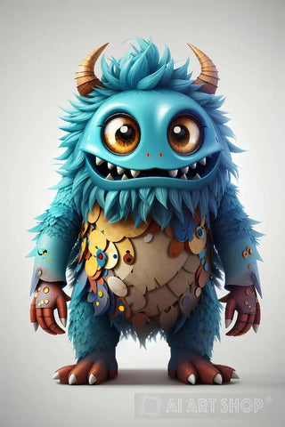 Cute Monster Isolated On A Transparent Background Animal Ai Art