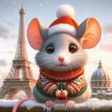 Cute Mouse In Christmas Sweater Ai Painting