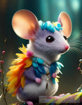 Cute Mouse In Feathers Animal Ai Art