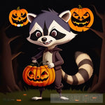 Cute Raccoon Character For Halloween Ai Artwork