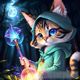 Cute Wizard Cat Animal Ai Art