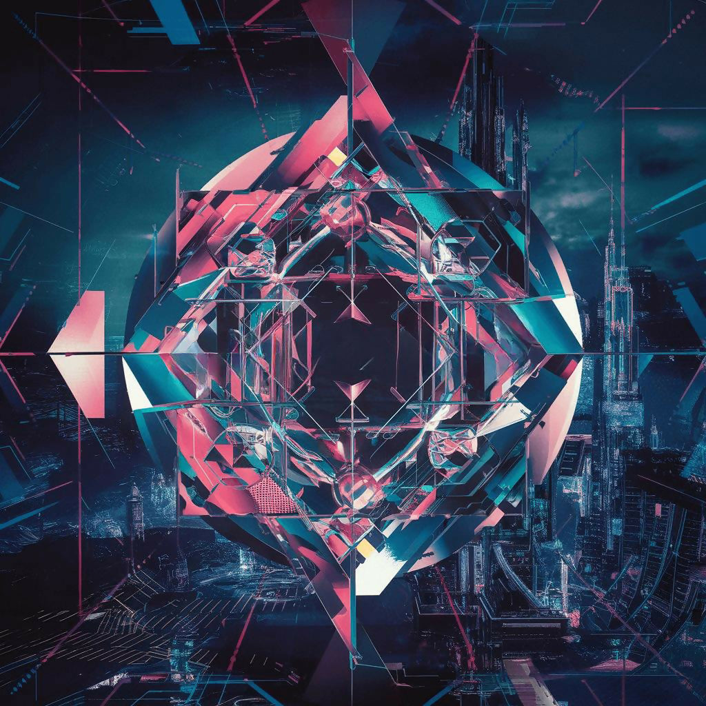 Portal to Another Dimension AIGenerated Abstract Art Print