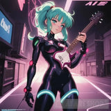 Cybernetic Musician Creating Otherworldly Tunes Portrait Ai Art