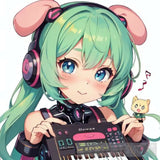 Cybernetic Musician Creating Otherworldly Tunes Portrait Ai Art