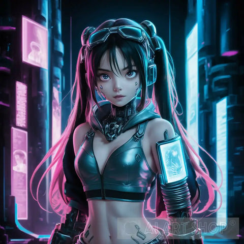 Cyberpunk Anime Girl Ai Artwork