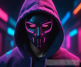Cyberpunk Skull And Masks Ai Artwork