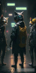 Cyberpunk Style Ai Art | Cyber Cat Gangs Of Street City Animal