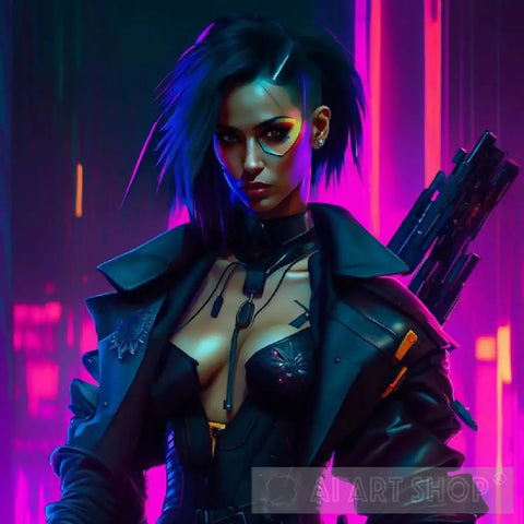 Cyberpunk Woman Ai Artwork