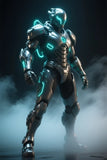 “Neon Sentinel: Futuristic Armored Warrior”