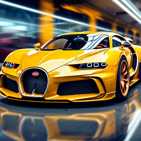 A Yellow Bugatti