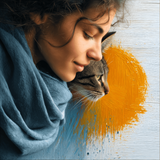 Whispers of Creation #4: Feline Muse's Gentle Secret – Surreal AI Art