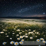 Daisy Field At Night Ai Artwork