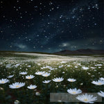 Daisy Field At Night Ai Artwork