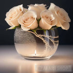 Dance Of Light And Pearl: An Artistic Tale Romantic Blooms Portrait Ai Art