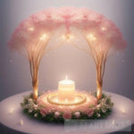 Dance Of Light And Pearl: An Artistic Tale Romantic Blooms Portrait Ai Art