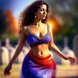 Dancing In The Cemetery Ai Artwork