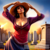 Dancing In The Cemetery Ai Artwork