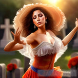 Dancing In The Cemetery Ai Artwork