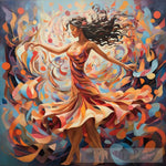 Dancing With Colors Abstract Ai Art