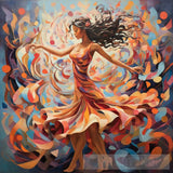 Dancing With Colors Abstract Ai Art