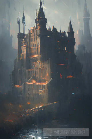 Dark Castle Architecture Ai Art