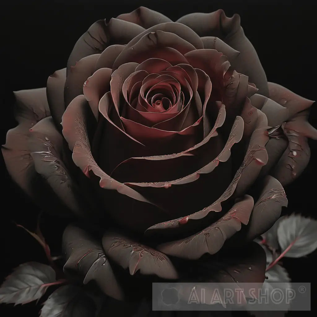 dark maroon rose
