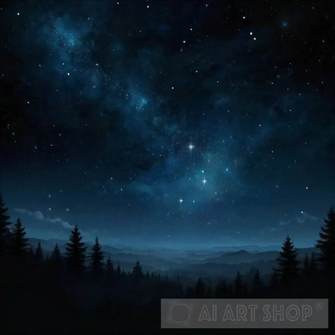 Dark Night Sky 2 Nature Ai Art