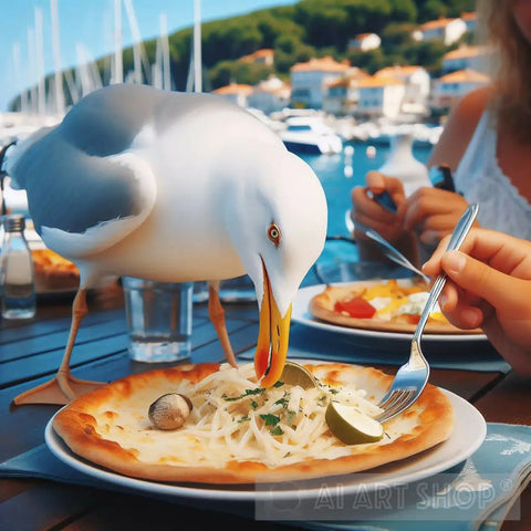 Date With A Seagull Ai Artwork