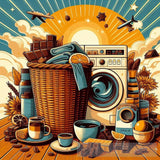 Day And Laundry Basket Ai Artwork